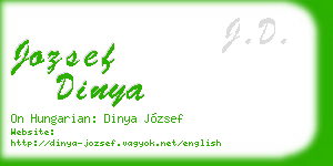 jozsef dinya business card